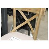 Wood Dining Chair 20"Wx19"Dx35"H  with Tan Pad