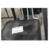 Leather Ottoman Black 20"Lx20"Wx16"H