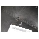 Leather Ottoman Black 20"Lx20"Wx16"H