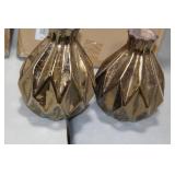 Lot of (4) Accent Décor Vases Bronze 8"Hx6-1/2"D (in box)