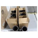 Lot of (6) Accent Décor Vases Green/Blue 7"Hx5"D (in box)