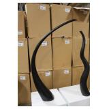 Tusk Vase Black 59"Hx9"D