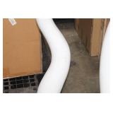 Tusk Vase White 51-1/2"Hx7"D