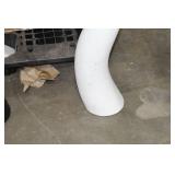 Tusk Vase White 51-1/2"Hx7"D