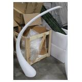 Tusk Vase White 61"Hx9"D