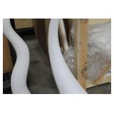 Tusk Vase White 61"Hx9"D