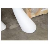 Tusk Vase White 61"Hx9"D