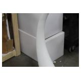 Tusk Vase White 61"Hx9"D