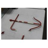 Metal Decorative Anchor Red/White 14"Wx22"H