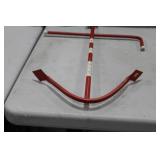 Metal Decorative Anchor Red/White 14"Wx22"H