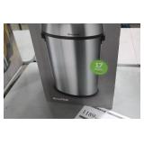 Alpine Commercial Grade Heavy Gauge Stainless Steel Open-Top Trash Can 27-1/2"Hx16"D 17-Gallon (in box)