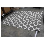 Area Rug Grey/White Pattern 10