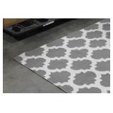Area Rug Grey/White Pattern 10