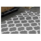 Area Rug Grey/White Pattern 10
