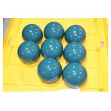 Lot of (8) Decorative Balls Blue 4"D