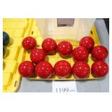 Lot of (12) Decorative Balls Red 4"D