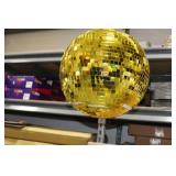 Disco Ball Gold 16"D