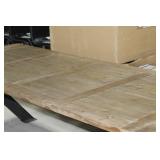 Metal Table with Wood Top 98"Lx40"Wx31"H