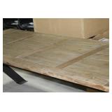 Metal Table with Wood Top 98"Lx40"Wx31"H