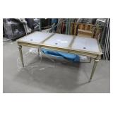 Table with Triple Inlay Top Gold 76"Lx42"Wx30"H