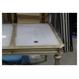 Table with Triple Inlay Top Gold 76"Lx42"Wx30"H