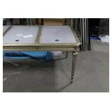 Table with Triple Inlay Top Gold 76"Lx42"Wx30"H