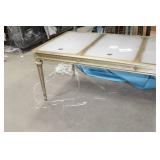 Table with Triple Inlay Top Gold 76"Lx42"Wx30"H