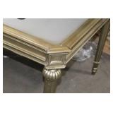 Table with Triple Inlay Top Gold 76"Lx42"Wx30"H