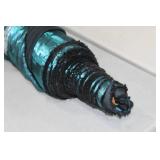 Lot of (1) Roll of Fabric Teal Shimmer 57"W