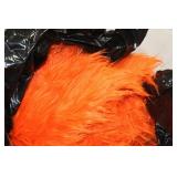 Lot of (1) Roll of Fabric Orange Fur 64"W
