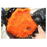 Lot of (1) Roll of Fabric Orange Fur 64"W