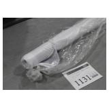Lot of (1) Roll of Fabric White/Silver Metallic 10ydsLx51"W