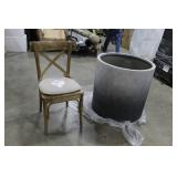 Ombre Concrete Planter Indigo 28"Hx28"D