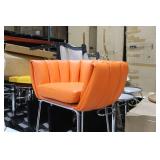 Metal Bar Chair Orange 23"Wx21"Dx35"H