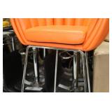 Metal Bar Chair Orange 23"Wx21"Dx35"H