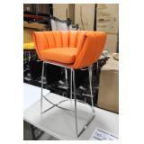 Metal Bar Chair Orange 23"Wx21"Dx35"H