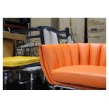 Metal Bar Chair Orange 23"Wx21"Dx35"H