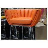 Metal Bar Chair Orange 23"Wx21"Dx35"H