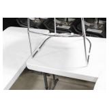 Metal Bar Chair White 23"Wx21"Dx35"H