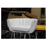 Metal Bar Chair White 23"Wx21"Dx35"H