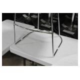 Metal Bar Chair White 23"Wx21"Dx35"H
