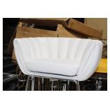 Metal Bar Chair White 23"Wx21"Dx35"H