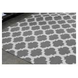 Area Rug Grey/White Pattern 10