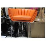 Metal Bar Chair Orange 23"Wx21"Dx35"H