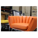 Metal Bar Chair Orange 23"Wx21"Dx35"H