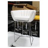 Metal Bar Chair White 23"Wx21"Dx35"H