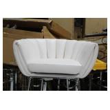 Metal Bar Chair White 23"Wx21"Dx35"H