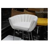 Metal Bar Chair White 23"Wx21"Dx35"H