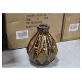 Lot of (4) Accent Décor Vases Bronze 8"Hx6-1/2"D (in box)