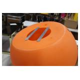 Kul Designs Plastic Patio Chair Orange 26"Hx36"D